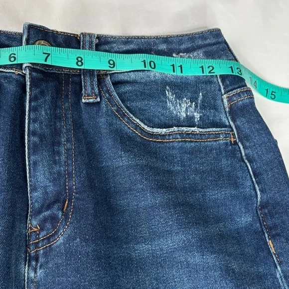 👖VERVET Flying Monkey High Rise Mom Jeans Size 25 Distressed Knee Cuffed NWT👖 - Picture 12 of 15